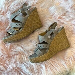 Jellypop Taupe Strappy Summer Wedges